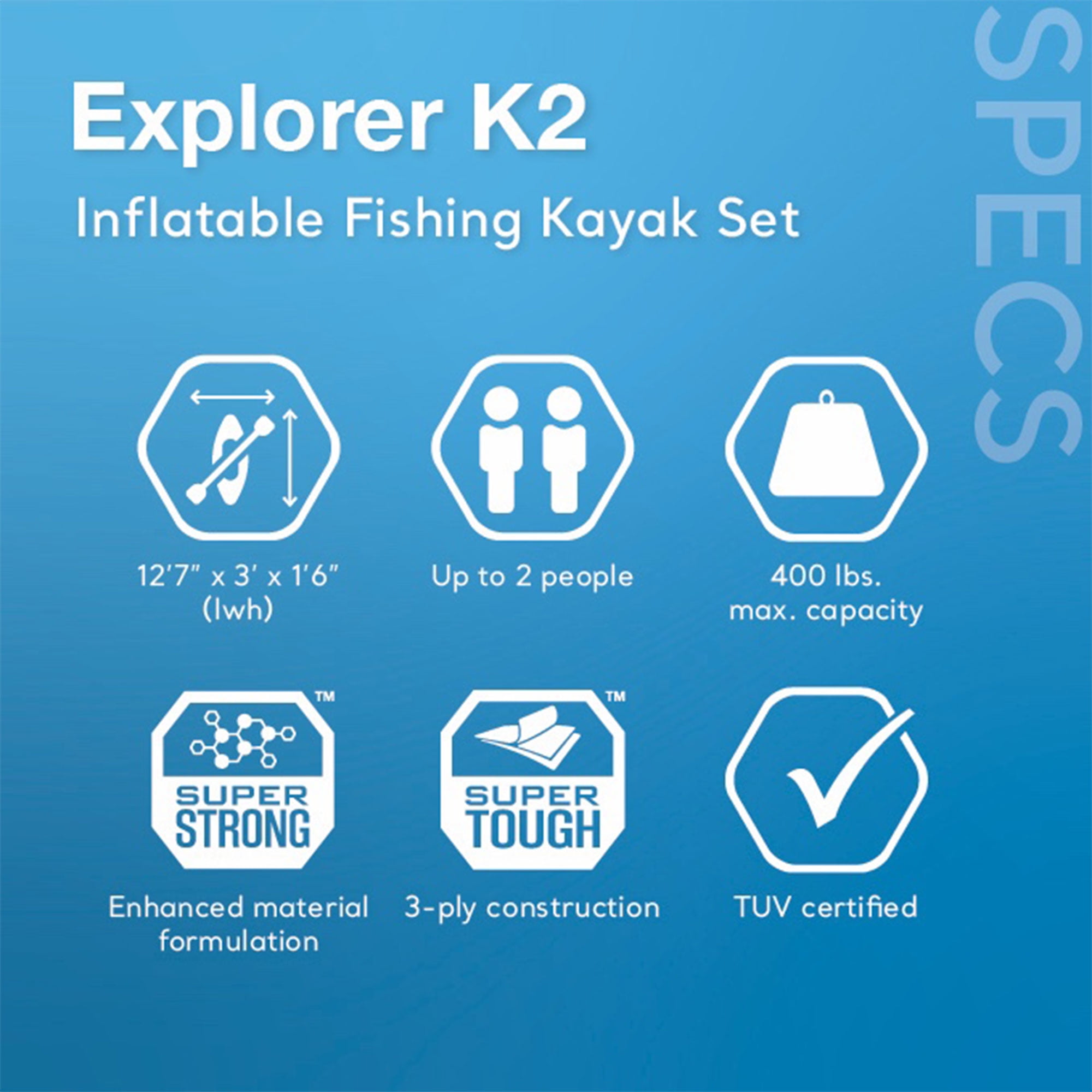 Intex Excursion Pro Inflatable Kayak Set w/Oars & Pump, 2-Pack, Red