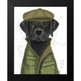 thumbnail image 2 of Fab Funky 15x18 Black Modern Framed Museum Art Print Titled - Black Labrador Country Dog, 2 of 5