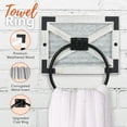thumbnail image 2 of Autumn Alley Farmhouse Toilet Paper Holder and Towel Ring Holder with Bracket, Wall Mount, 2 Set - Farmhouse Toilet Paper Holder and Bathroom Hand Towel Holder Wooden Decor, White, 2 of 8