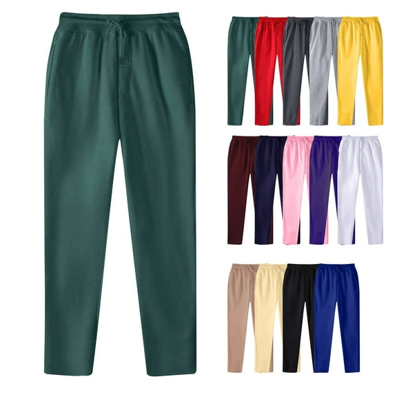 CHGBMOK Mens Sweatpants Spring and Autumn Sweatpants Casual Outdoor Pockets Sports Elastic Waist Drawstring S-3XL