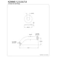 thumbnail image 2 of Kingston Brass K206M6 Shower Scape 6" Shower Arm with Round Flange, Polished Nickel, 2 of 3