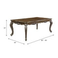 thumbnail image 2 of Leg Dining Table In Antique Oak Finish With Extension Leaf - 96"x44"x30", 100lbs Weight Support, Poplar, , Resin, Veneer 96x44x30, 100lb Limit, Poplar Wood,, 2 of 4