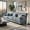 Blue, variant on Spaco 3-Seat Modular Sectional Sofa in Soft Chenille Fabric, Deep Seat Cloud-Like Comfort, Round Bolster Armrests, Flexible L-Shaped Living Room Couch for Small Spaces, Gray