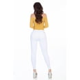 thumbnail image 4 of Jeans Mujer Basícos mezclilla Pantalón Dama Push Up skinny blanco 9, 4 of 5