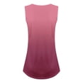 thumbnail image 4 of YAGHYAGH Womens Sleeveless V Neck Blouse T Shirt Gradient Color Tank Top, 4 of 4