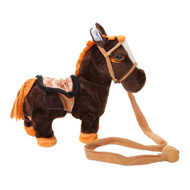 Mascotas electrónicas para Caballo que camina teledirigido correa s mascotas electrónicas del animal relleno - Marron se Describe