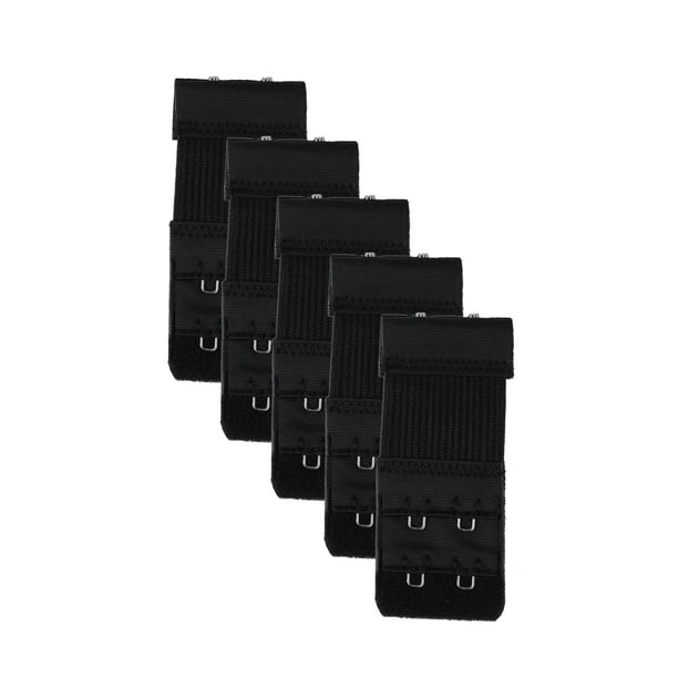 EXTENSORES DE SOSTÉN ELÁSTICOS INSPIRAR CHIC PARA MUJERES, 5 PIEZAS, 2 FILAS, 2/3 GANCHOS, TIRA DE EXTENSIÓN DE SOSTÉN, BANDA DE SOSTÉN NEGRA-1