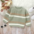 thumbnail image 6 of Boys Sweater Toddler Baby Crewneck Striped Kids Pullover Shirt Winter Warm Coat Winter Clothes Knit Sweater 12-18 Months, 6 of 8