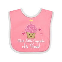 Inktastic 2nd Birthday Cupcake Girls Cute Girls Baby Bib