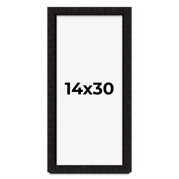 14x30 Shadow Box Black Solid Wood Display Picture Frame | 1 Inch Rabbet Depth | | 1.375 Inch