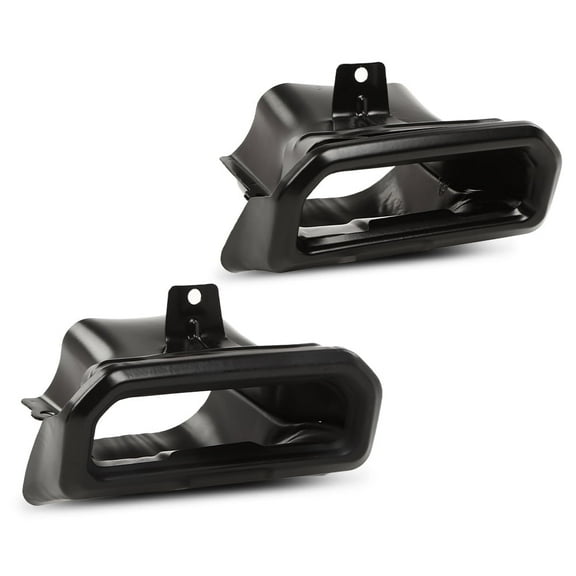 CROSSDESIGN Pair Exhaust Bezels Gloss Black Fit for 2019-2024 Chevy Silverado GMC Sierra