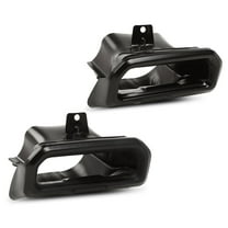 CROSSDESIGN Pair Exhaust Bezels Gloss Black Fit for 2019-2024 Chevy Silverado GMC Sierra