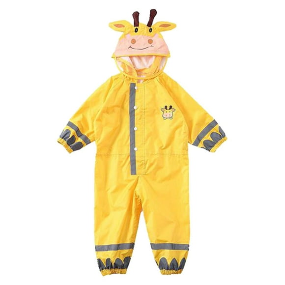 3-10 Years Old Conjoined Raincoat Poncho Breathable for Summer Rainwear yellow S