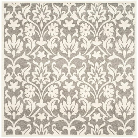 Safavieh AMHERST  DARK GREY / BEIGE  7  X 7  Square  Area Rug  AMT424R-7SQ AMHERST  DARK GREY / BEIGE  7  X 7  Square  Area Rug  AMT424R-7SQ Coordinate indoor and outdoor living spaces with fashion-right Amherst all-weather rugs by Safavieh. Power loomed of long-wearing polypropylene  beautiful cut pile Amherst rugs stand up to tough outdoor conditions with the aesthetics of indoor rugs. - Backing: No Backing - Weight: 21 - Color: DARK GREY / BEIGE - Size: 7  X 7  Square - Construction: Power Loomed - Pile Height: 0.39 - Shape: Square - Fiber/Finish: 67% Polypropylene 18% Fibrillated Polypropylene 8% Latex 7% Poly-cotton(warp)
