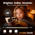 thumbnail image 2 of Cshidworld Magnetic Ring Light, Rechargeable 1000mAh, 48 High-Lumen LEDs, 10 Brightness Levels, 360° Rotation, Built-in Mirror, Ideal for Live Streaming, Selfies, Vlogging, Makeup, black, 2 of 7