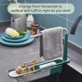 thumbnail image 2 of Onwddarefy Sink Storage Rack, Adjustable Sponge Holder for Kitchen, Updated Telescopic Sink Storage Rack, Household Drying Rack with Drain Filter, Multipurpose Kitchen Sink Accessories (Green), 2 of 7
