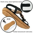 thumbnail image 5 of Ecetana Women Sandals Flats Sandals for Women Comfortable Elastic Ankle Strap Beach Shoes, 5 of 8