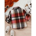 thumbnail image 3 of hirigin Kids Girls Plaid Shirt Jacket Autumn Casual Button Up Jackets Coat for Toddler Baby Outwear, 3 of 8