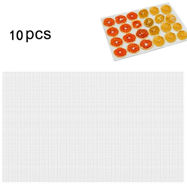 facefd Kitchen Non-Stick Silicone Dehydrator Sheets for Fruit Reusable Food Dehydrator Sheets Dryer Mesh
