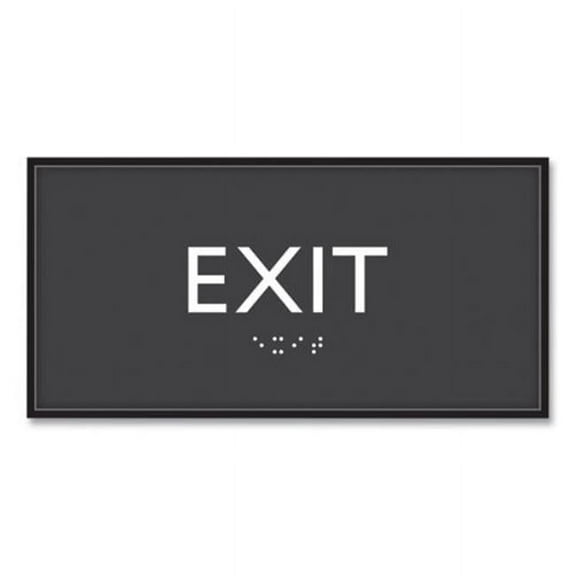 U.S. Stamp & Sign USS69922 4 x 4 in. Plastic Ada Sign Exit, Clear & White