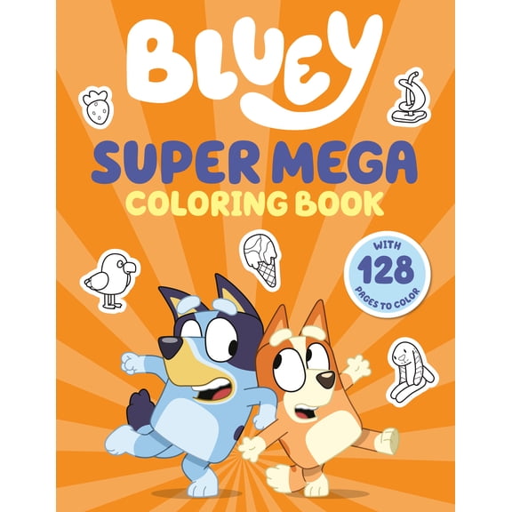 Bluey: Super Mega Coloring Book, 128 pages (Paperback)