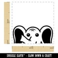 thumbnail image 2 of Peeking Elephant Self-Inking Rubber Stamp Ink Stamper - Fuchsia Ink - Small 1 Inch, 2 of 7