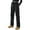 Black, variant on Womens Cargo Pants Elastic Waist Full Length Relaxed Fit Solid Color Belt Detail Outdoor-Functional Casual Camping Street Style Pants With Multiple Patch Pockets