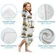 thumbnail image 7 of Cartoon Construction Vehicles Forklifts Hooded Bath Towel，50"x30" for Ages 3 To 12 Kids, Quick Dry Lightweight Soft Microfiber Hood Beach Towel Cover Up for Kids, 7 of 7