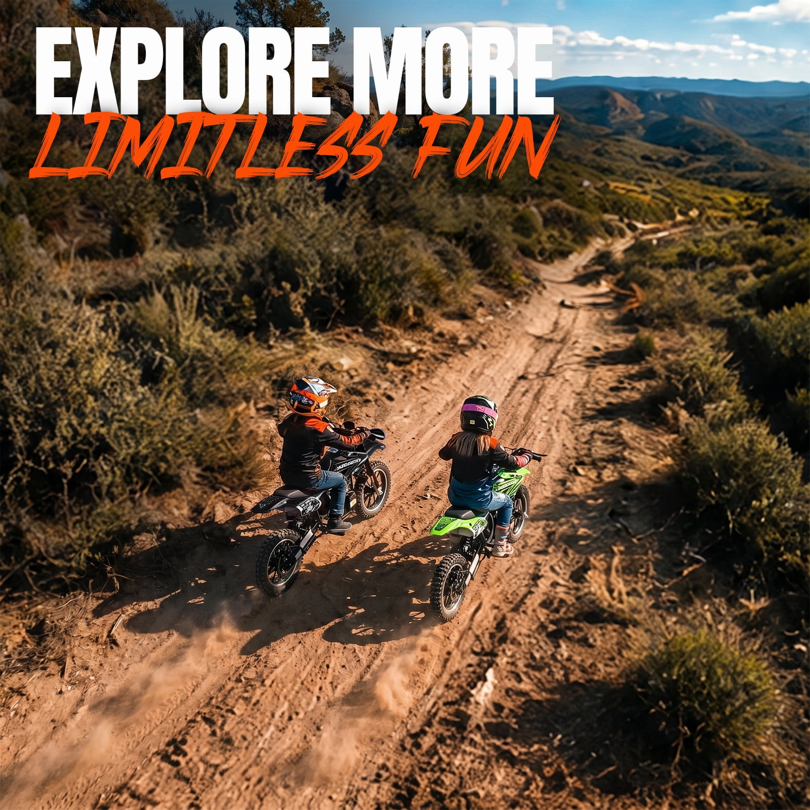 Kids Mini 39CC Gas Dirt Bike, 4 Stroke Ride on Bike with Off-Road Tire, Shocks, Pull Start, Oil Mixed Required, Support Up to 165lbs