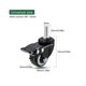 thumbnail image 3 of Casters Wheels, Casters 4 Heavy Duty - Threaded Stem Mount (5/16in) Swivel Casters with Brake, for Cart Furniture, 3 of 5