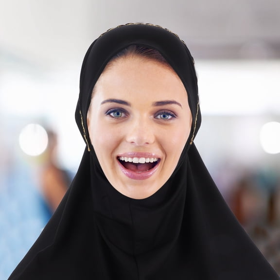 Milisten Hijab Head Scarf Women Under Cap for Women Hijab Black 1Pack