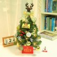 thumbnail image 2 of 24-Inch Pre-Lit Artificial Christmas Tree with Ornaments, LED Lights, Red Bow, and Star Topper for Home Decor, 2 of 3