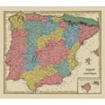 thumbnail image 2 of Lucas 13x12 White Modern Wood Framed Museum Art Print Titled - Spain Portugal - Lucas 1823, 2 of 4