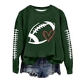 thumbnail image 1 of WEAIXIMIUNG Veste Chandail en Molleton Femme avec Capuche Manches Longues Col Rond Chandails en Molleton pour Femmes Manches Longues Imprimé Graphique Football Chandail Sans Capuche Haut Blouse, 1 of 4