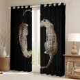 thumbnail image 2 of Castle Fairy Wildlife Leopard Blackout Curtains Set of 2 (52x84 Each) for Female Men Women,Jungle Animal Window Curtains,Woodland Safari Cheetah Curtains and Drapes,Luxury Bedroom Decor, 2 of 6