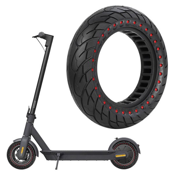BAMILL Electric Scooter 10 Inch Solid Tire Rubber Punctureproof Tyre