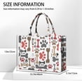 thumbnail image 3 of Large Capacity Tote Bag,Paw Prints and Bones Handbag Fashion Luxury Tote Bag,15.7"x13"x 5.1" Inches,Laptop Compatible, 3 of 6