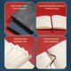 thumbnail image 3 of Cuaderno A Rayas, Diario A5, Cuero De Tapa Dura De 8,46"x 5,7", Suministros De Oficina para Regalos Empresariales para Hombres Y Mujeres,Negro,A5, 3 of 5