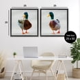 thumbnail image 3 of Stupell Industries Pair of Squawking Ducks 2 Piece Black Framed Floater Canvas Set design by Renel Peters, 25 x 25, 3 of 9