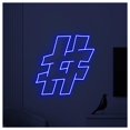 thumbnail image 2 of Letrero De Neón Con Hashtag, Ideal Para Decoración Oficinas Y Estudios, Brillo Ajustable, 38cm, 2 of 3