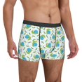 thumbnail image 5 of Men's Boxer Briefs, Blue Green Slug Fish Soft Comfy Mens Underwear Boxer Briefs Breathable With Widen Waist, 5 of 7