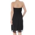 thumbnail image 2 of ADRIANNA PAPELL Womens Black Beaded Ruched Sleeveless Sweetheart Neckline Knee Length Prom Sheath Dress 12, 2 of 4