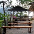 thumbnail image 5 of C-Hopetree 9 ft Double Top Outdoor Patio Market Table Umbrella with Tilt, Black, 5 of 7