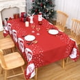 thumbnail image 1 of Christmas Tablecloth, Rectangle Christmas Waterproof Dining Table Cloth Decor, 1 of 8