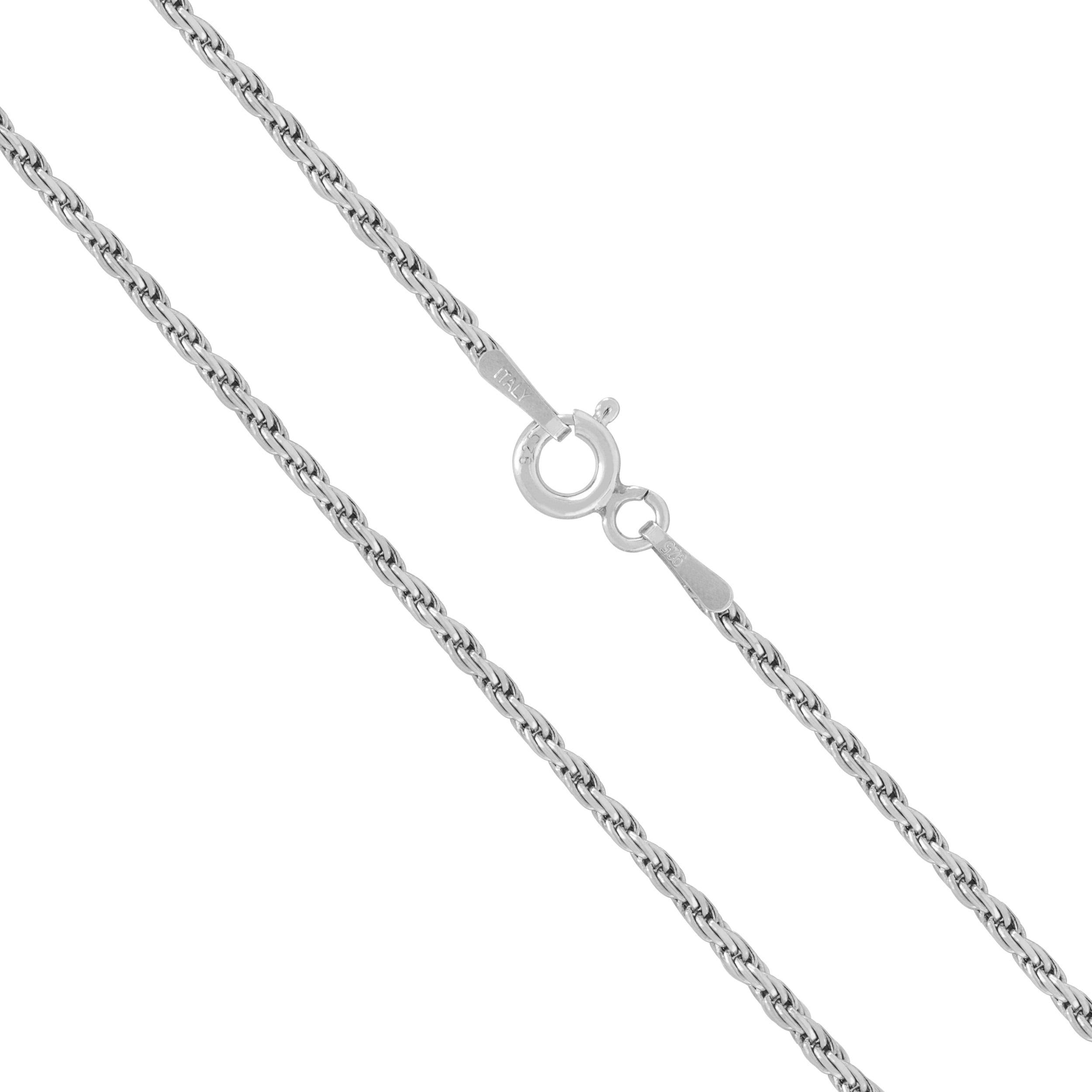 Honolulu Jewelry Company Sterling Silver 2mm Cable Chain 14-36 