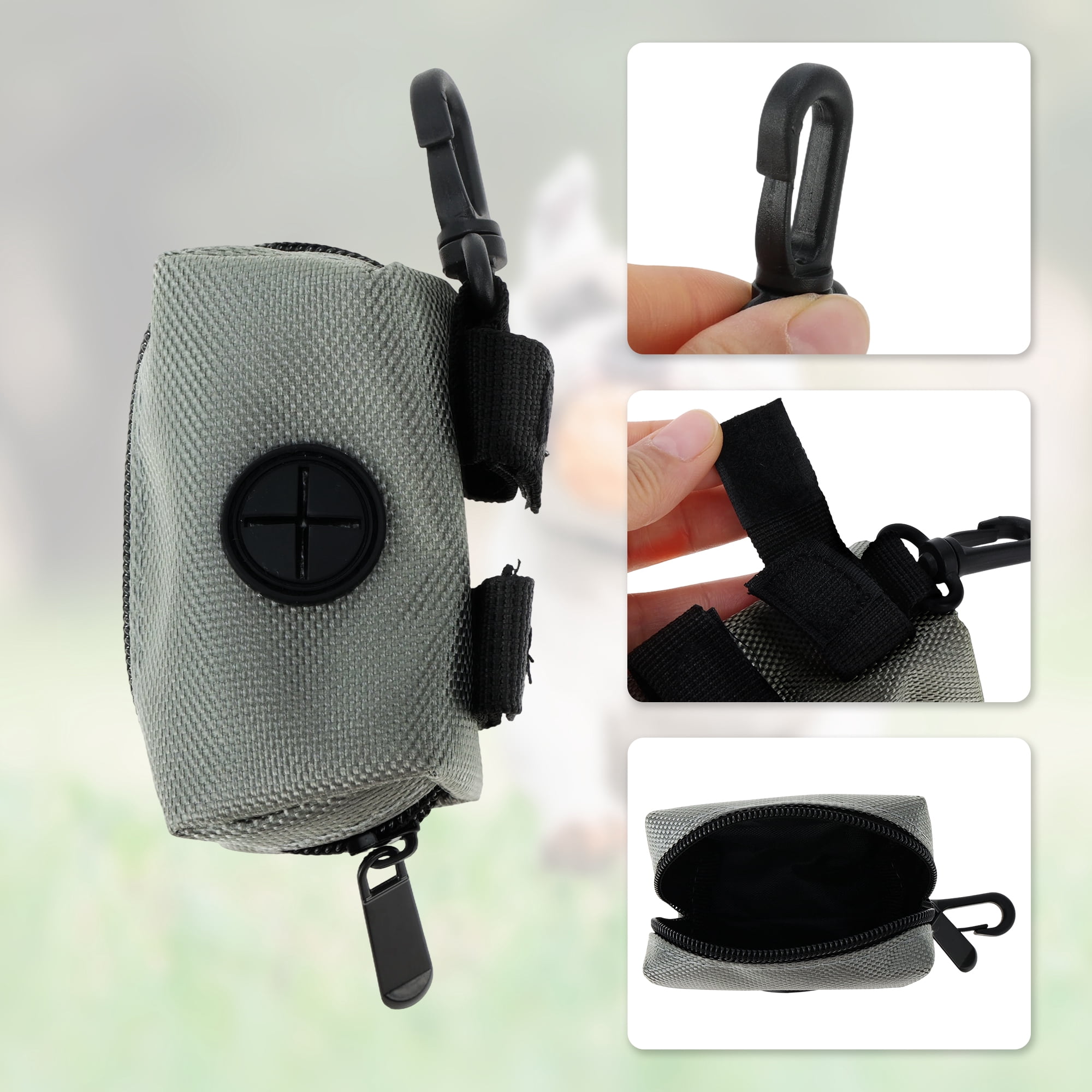 Unique Bargains Convenient Poop Bag Dispenser Easy Waste Cleanup Gray