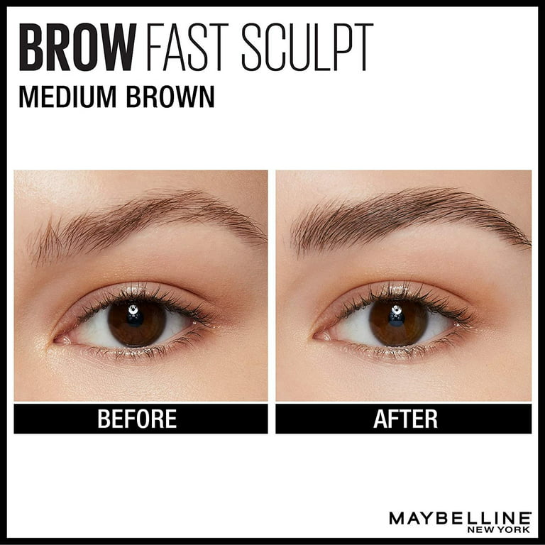 Maybelline Brow Fast Sculpt, Medium Makeup, Fl. Eyebrows, Mascara Eyebrow 0.09 Oz. Brown, Shapes
