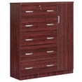 thumbnail image 1 of Pemberly Row Commode Haute Moderne à 5 Tiroirs en Bois, Garde-Robe en Acajou, 1 of 7