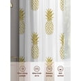 thumbnail image 6 of Yellow Pineapple Sheer Curtains 2 Panels Set Abstract Fruit White Background Modern Sheer Window Curtains Light Filtering Rod Pocket Voile Drapes for Bedroom Living Room 52"x45", 6 of 8