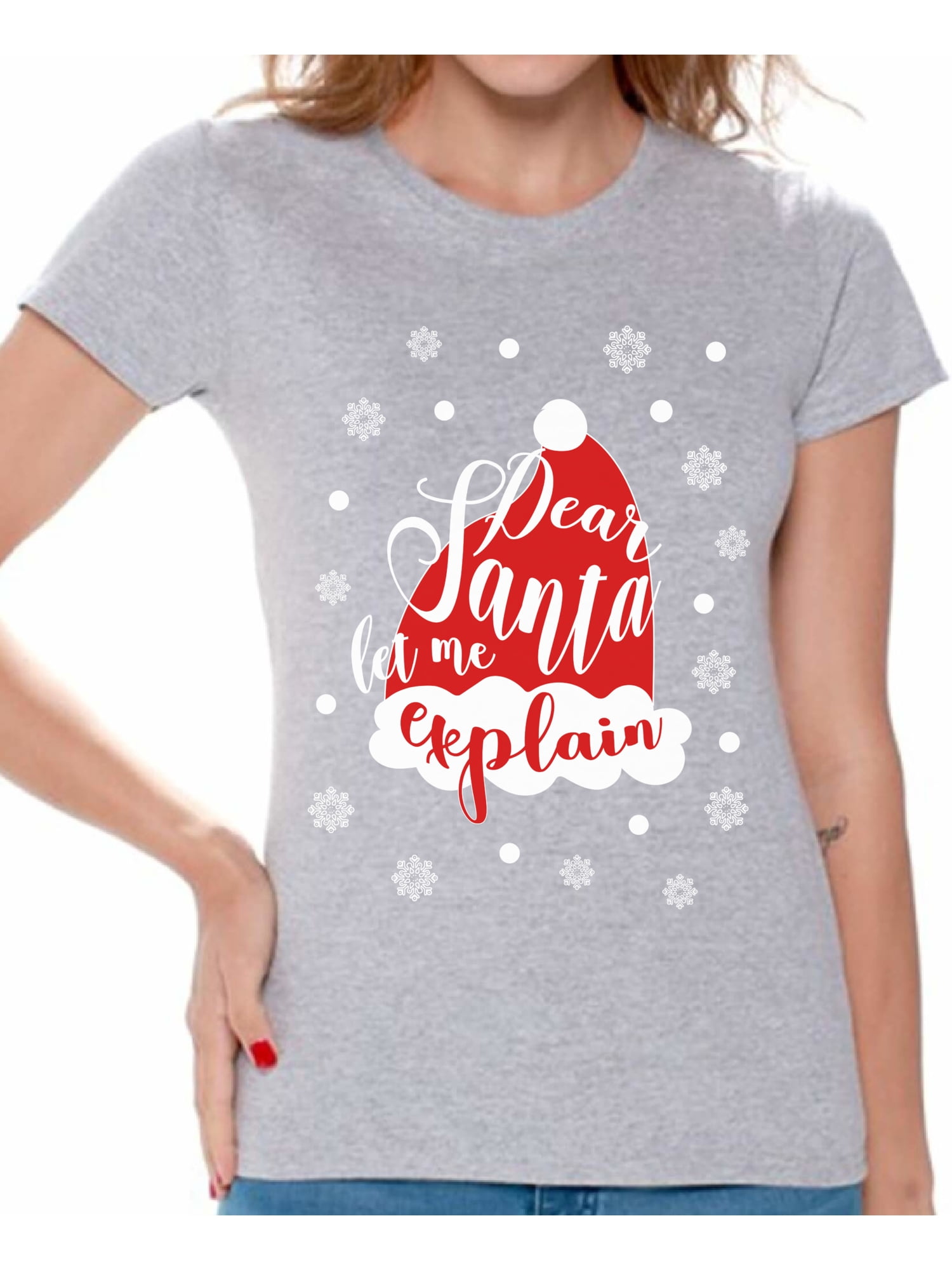Awkward Styles Dear Santa Let Me Explain Tshirt for Women Dear Santa
